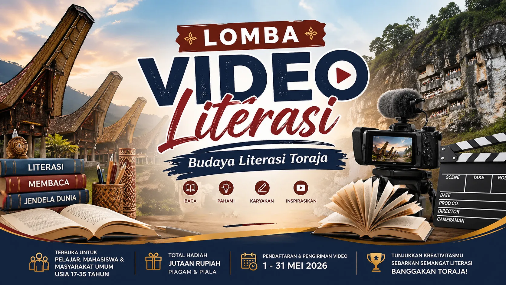 Lomba Video Literasi “Budaya Literasi Toraja” Kembali Digelar, Total Hadiah Jutaan Rupiah Menanti!