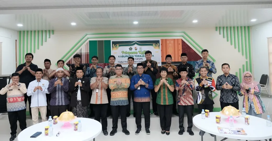 Wabup Andrew Lepas 19 Kafilah Toraja Utara Ikuti MTQ XXXIV Sulsel di Maros