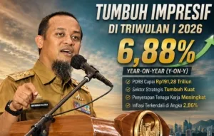 Lampaui Tahun Sebelumnya, Andi Sudirman Sebut Pertumbuhan Ekonomi Sulsel 6,88 Persen Capaian Kolektif
