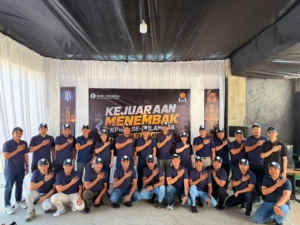 Bangun Kebersamaan Lewat Olahraga, Satbrimob Polda Sulsel dan BI Gelar Lomba Menembak Presisi